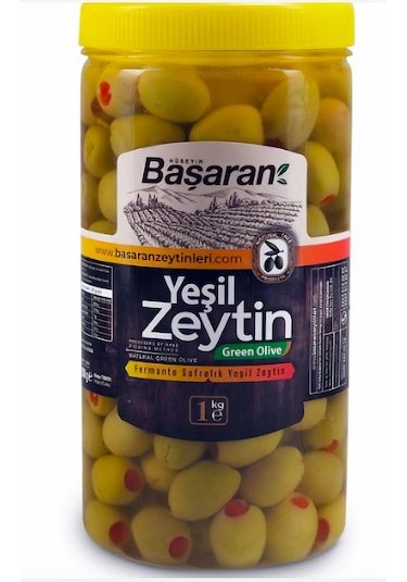 Başaran Biberli Yeşil Zeytin 1 KG