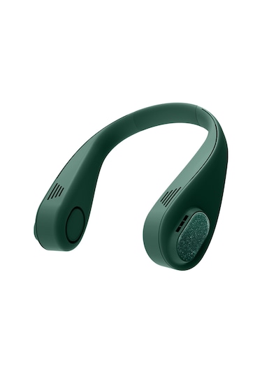 Reedark Yapraksız Boyun Askılı Fan: 3 Hız Ayarı, 78 Delikli Yumuşak Rüzgar Sistemi, Yeşil Yeşil