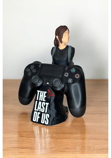 Ellie Figürlü Ps4/ps5 Kol Tutucu The Last Of Us Temalı Oyun Aksesuarı 3d Baskı Stand Haki