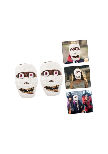 Sallanan Yaylı Oynar Gözlü Mumya Maskesi Çok Renkli