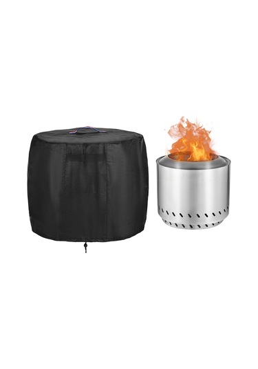 Moveevo Dış Mekan Propana Ateş Kazanı Kapağı - Su Geçirmez Poliester Malzeme, Rüzgar Direnci Ve Kolay Kurulum Özellikli, 33 30 İnç Çok Renkli