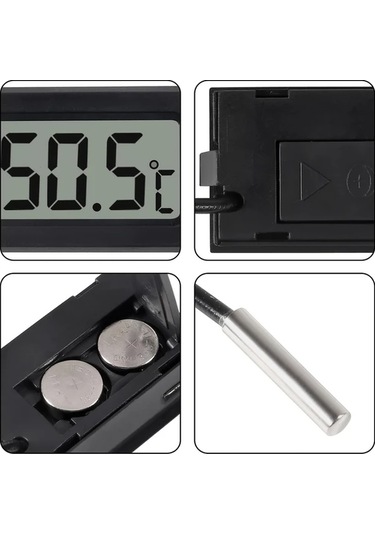 Boatshop1 6 Adet Lcd Ekranlı Mini Dijital Nem Ve Sıcaklık Termometresi Su Isıtıcısı Sera Kutuları İçin Dış Mekan Nem Ölçer Santigrat
