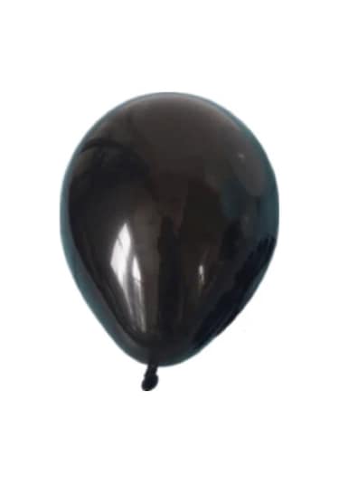 Balon Metalik Siyah Balon - 10 Adet Çok Renkli