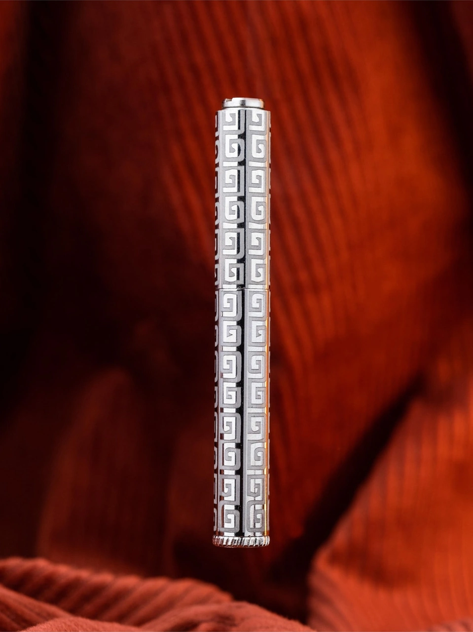 Caka Lighter Labirent Desenli Slim Çakmak Gümüş