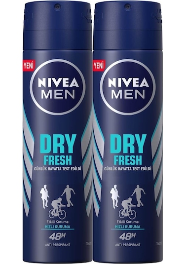 Nivea Dry Fresh Erkek Sprey Deodorant 2 x 150 ML
