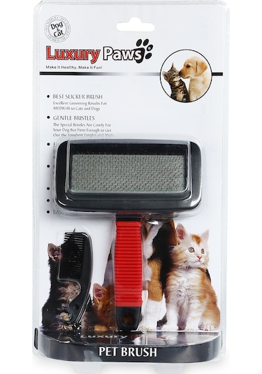 Luxury Paws Soft Saplı Fırça Temizleyici Taraklı Large 16 cm