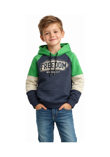 Monox Erkek Çocuk Feedom Baskılı 3 İplik Şardonlu Kapşonlu Sweatshirt Yeşil Monox Erkek Çocuk Feedom Baskılı 3 İplik Şardonlu Kapşonlu Sweatshirt Yeşil
