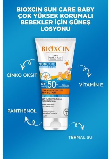 Bioxcin Sun Care Hassas Ciltler Için Çok Yüksek Korumalı Mineral Güneş Kremi Bebek 50 Spf 100 ml