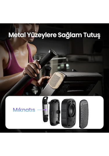 Nowgo Lava Clip 5w Klipsli Su Geçirmez Taşınabilir Mini Bluetooth Hoparlör Kahverengi