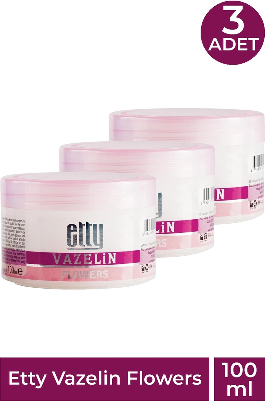 Etty Vazelin Flowers 100 Ml 3 Adet