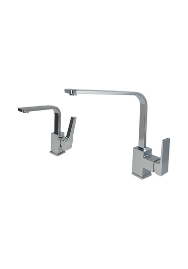 Rudi Armatür Pirinç Malzeme Batarya Takımı Mutfak , Lavabo, Banyo Bataryası Gri