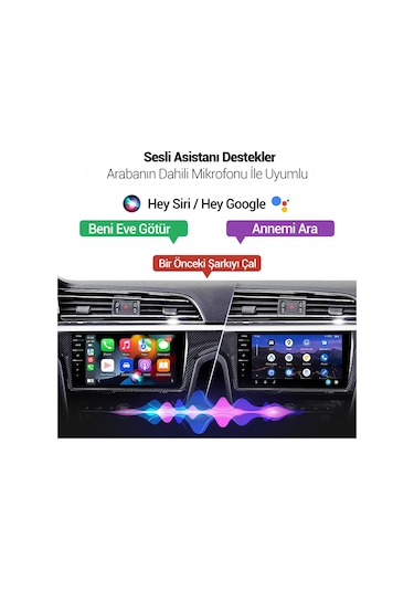 Juo Kablosuz Carplay Android Auto Kabloludan Kablosuza Çevirici Usb Ve Type-c Adaptör