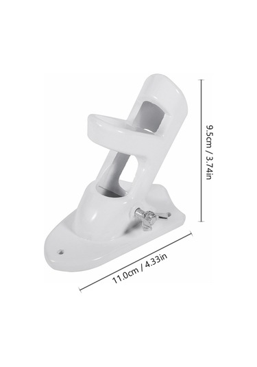 Monyee Alüminyum Bayrak Çubuklu Tutucu, 2.54 Cm Çap Uyumlu, Çift Konumlu, Kolay Kurulum, Beyaz Beyaz