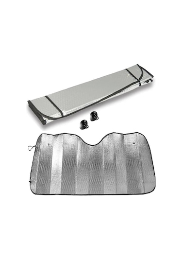 Oto Ön Cam Metalize Güneşlik 70 150 Cm Büyük Boy Nikel Vantuzlu