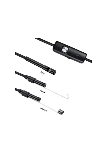 Vtn-02 Endoskop Yılan Video Kamera Led'li 2 Metre 7 Mm Sert Kablo Su Geçirmez