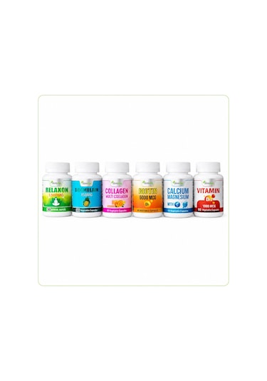 İlim B12 + Biotin + Bromelain + Calcium + Collagen Magnesium 5 x 60 Kapsül + Relaxon 30 Bitkisel Kapsül