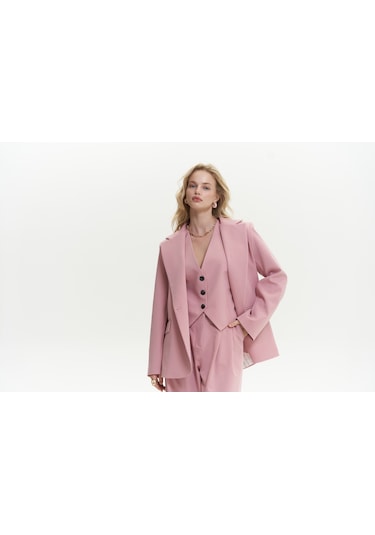 Mai Studios Co. Kaylee Pembe Blazer Pembe