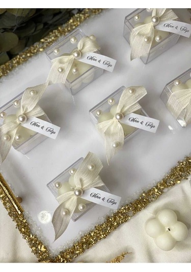 30 Adet Hediyelik Bubble Mum Nikah, Düğün, Nişan, Davet, Özel Gün Hediyeliği