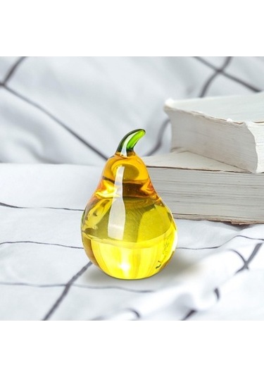 Lijinxu Meyve Heykeli Yaratıcı Cam Masa Dekoru Araba Armut