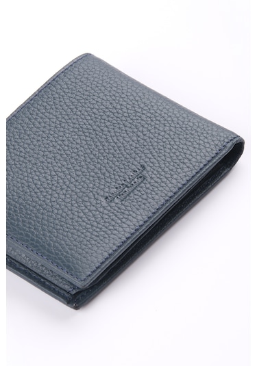 Ancora Leather Hakiki Deri Erkek Cüzdan-26500 Lacivert