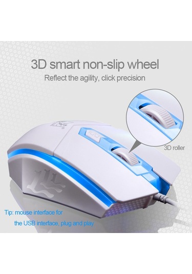 Zgb G21 1600 Dpı Profesyonel Kablolu Renkli Arka Işık Mekanik Hissediyorum Süspansiyon Klavye Optik Fare Kiti Laptop, Pc Beyaz Optik