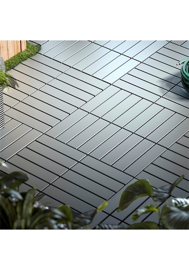 Porsima 1177 27li Bahçe Balkon Teras Zemin Döşemesi Karosu Latte