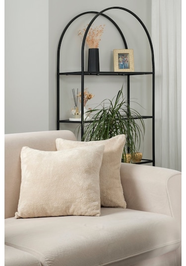 Bej Wellsoft 2'li Hediyelik Dekoratif Kırlent Kılıfı 44x44 Cm
