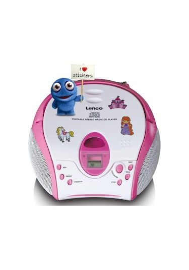 Lenco Scd-24pk Kids - Cd Çalarlı Taşınabilir Stereo Fm Radyo - Pembe