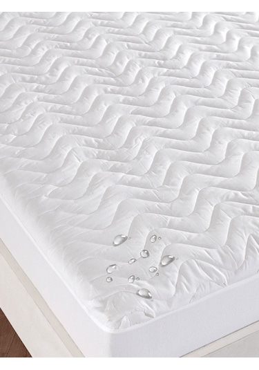 Kapitone Fitted Su Geçirmez Sıvı Geçirmez Alez Yatak Koruyucu Yatak Alezi Beyaz