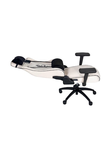 Pro Ayak Uzatmalı Kol Pedli Maximus Beyaz Oyuncu Koltuğu -3 Beyaz