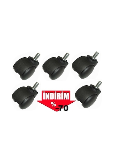 Depolife Tekerlek Ofis Büro Koltuğu Tekerleği Yıldız Ayak Için Sekmanlı Te