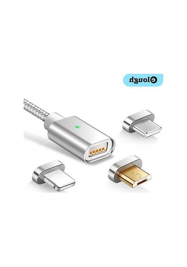 Prestigegoods Elough E04 Manyetik Kablo İphone 8 Uyumlu Poco X3 Xiaomi Usb C Hızlı Şarj Mıknatıslı Kablosu