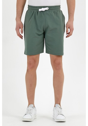 Erkek Golf Nakışlı 2 Iplik Şort Yeşil