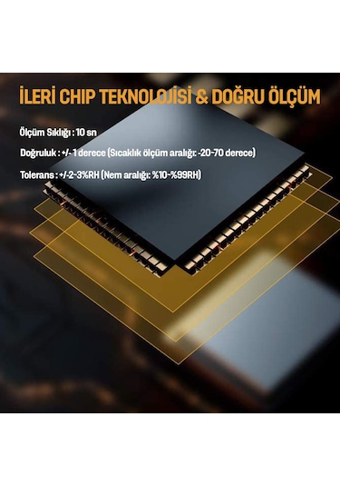 ThermoPro TP53 Termometre İç Mekan Dijital Sıcaklık ve Nem Ölçer