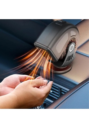 Dancemonkey 9769 12v Araç Isıtıcı Hafif Buz Çözme Ve Sis Giderme - Siyah/kırmızı