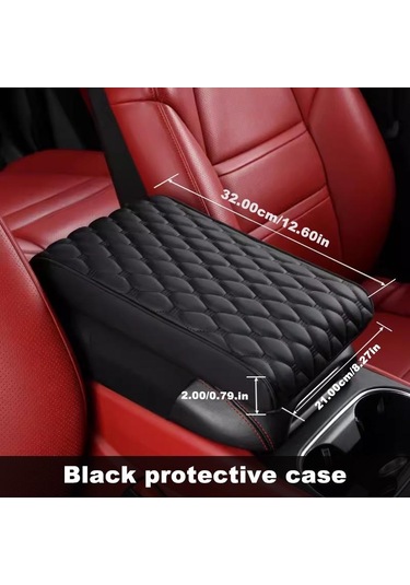 Siyah Seametal Araba Kol Dayama Pedi Kalınlaşmak Bellek Köpük Merkezi Konsol Araba Dirsek Dinlenme Yastığı Depolama Cep Without Side Pocket