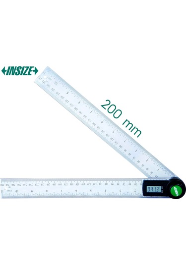 Insize 2176-200 Dijital Açı Ölçer 20 Cm