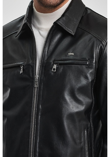 James Siyah Deri Mont 001