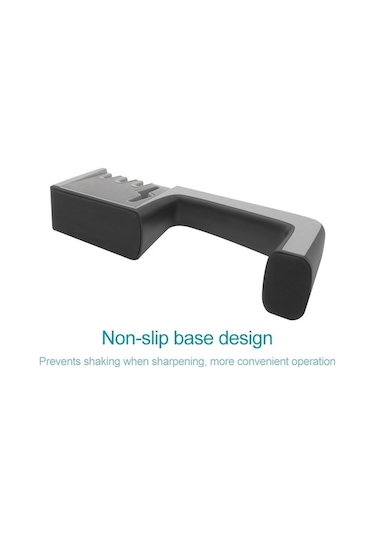 Pazly 4'ü 1 Arada Paslanmaz Çelik Dört Bölümlü Bileme Aleti Siyah, Pratik Bıçak Düzenleyici, Mutfak Araçları