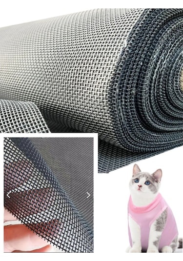 Kamataş Menteşeli Pencere Kedi Sinekliği Yırtılmaz  Telli (Pet Tül) Sineklik Beyaz, 70x130 İstenilen ölçüde