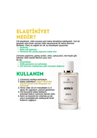 Akgünlük Suyu Elastikiyet Destekleyici, Yaşlanma Karşıtı Doğal Tonik 110 Ml