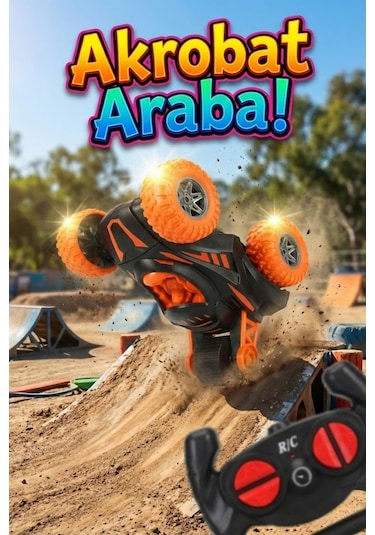 Çılgın Akrobat Araba Işıklı Ve Müzikli 360 Derece Takla Atan Dans Eden Oyuncak Araba