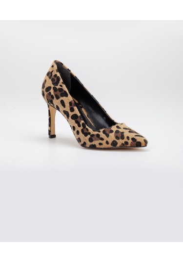 Leopar Desen Düz Model Kadın İnce Topuklu Stiletto-2944-leopar Leopar
