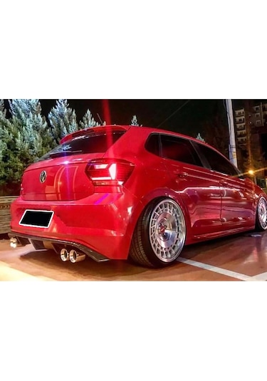 Vw Polo Mk6 R Line Difüzör Parlak Siyah Plastik 2018 2019 2020 Arka-difizör-bodykit-ek-karlık
