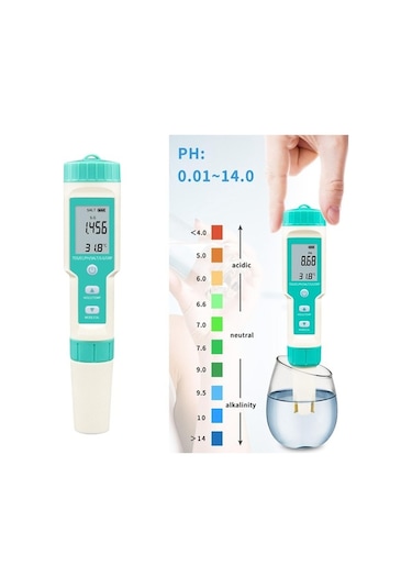 Trendooze Test Temp Tds Suntek Su Sıcaklık Sg Ph Orp Ölçer Kalitesi Ec Wx