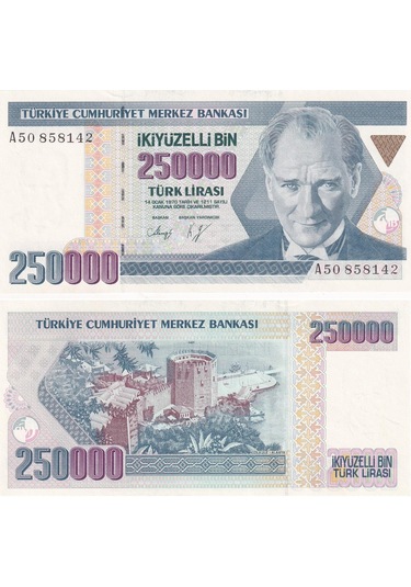 7.emisyon 1.tertip 250.000 Tl Çil