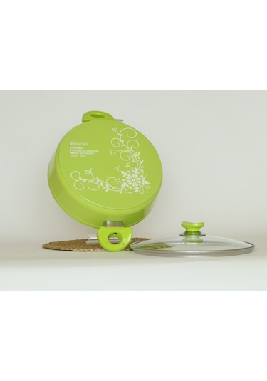 Bonera Seramik 28 Cm Karnıyarık Tencere Yeşil Yeşil