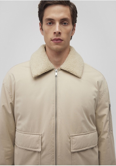 Mavi - Dik Yaka Bej Bomber Ceket 0110465-86559 Bej