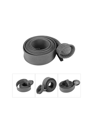 Skycity Gri Pet Plastiği Ağ Desenli Uzatılabilir Olta Kamışı - Çizilme Ve Sürtünme Koruması, 190cm Uzunlukta, 120 C Isı Dayanıklı