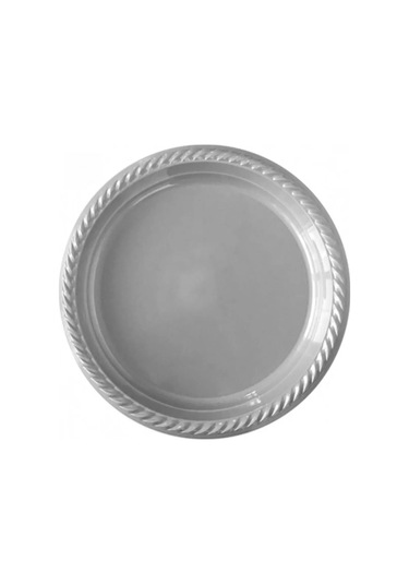 Tabak Plastik Tabak 25 Adet Gümüş Renk